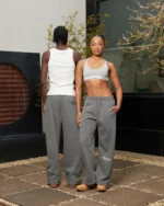 HEAVEN LOGO SWEATPANTS OPEN LEG COOL GREY - Image 4
