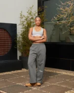 HEAVEN LOGO SWEATPANTS OPEN LEG COOL GREY - Image 3