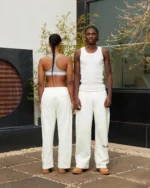 HEAVEN LOGO SWEATPANTS OPEN LEG OATMEAL - Image 2