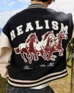 HORSE LETTERMAN JACKET BLACK - Image 4