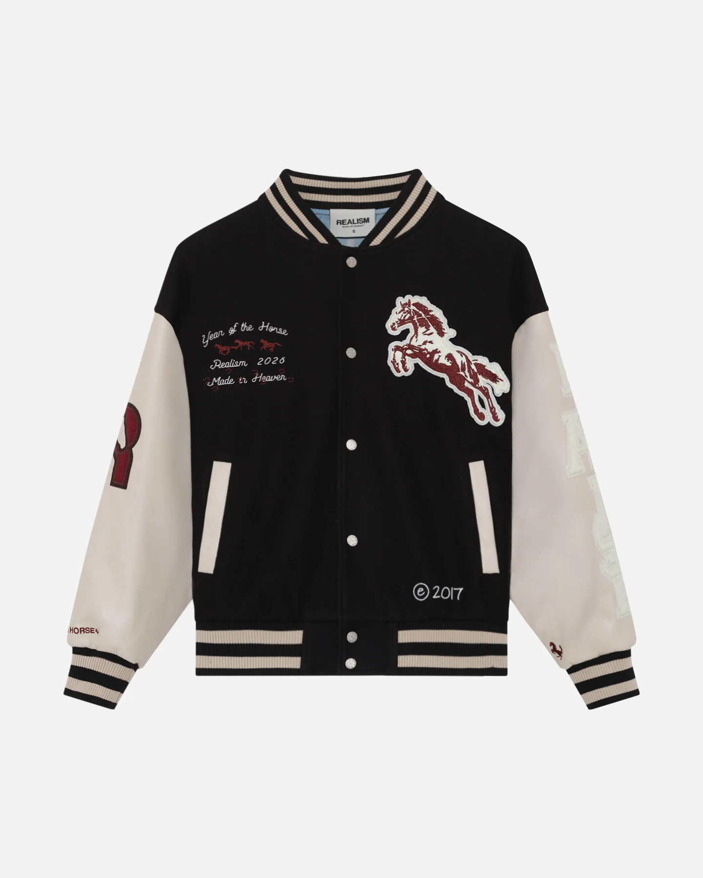 HORSE LETTERMAN JACKET BLACK HORSE LETTERMAN JACKET BLACK - Image 1