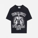 REALISM X DERRIMUT GYM MUSCLE BEACH TEE STONE WASHED BLACK
