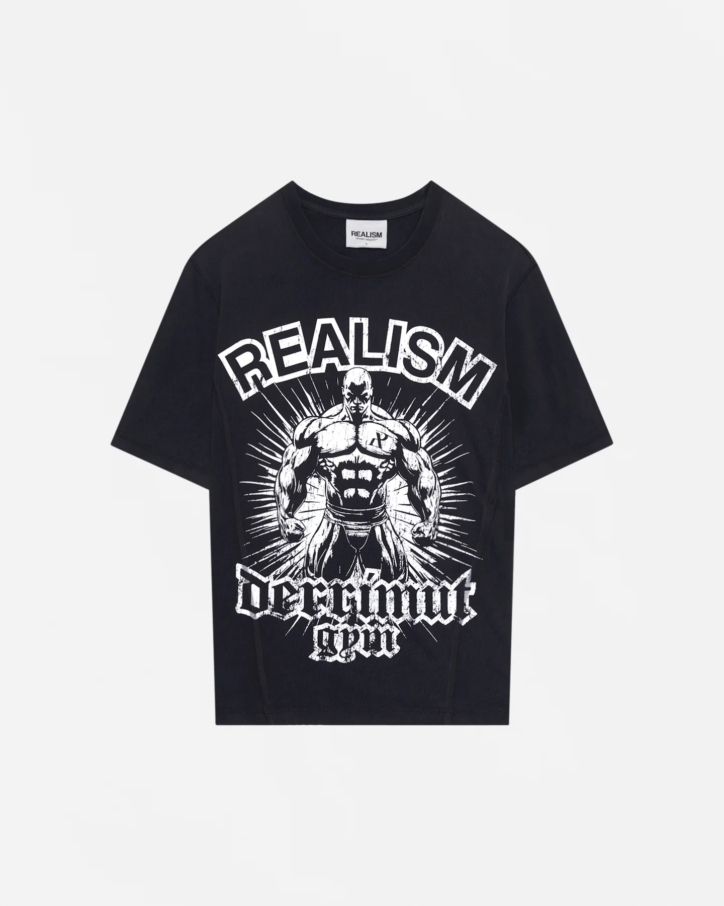 REALISM X DERRIMUT GYM MUSCLE BEACH TEE STONE WASHED BLACK REALISM X DERRIMUT GYM MUSCLE BEACH TEE STONE WASHED BLACK - Image 1
