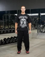 REALISM X DERRIMUT GYM MUSCLE BEACH TEE STONE WASHED BLACK - Image 4