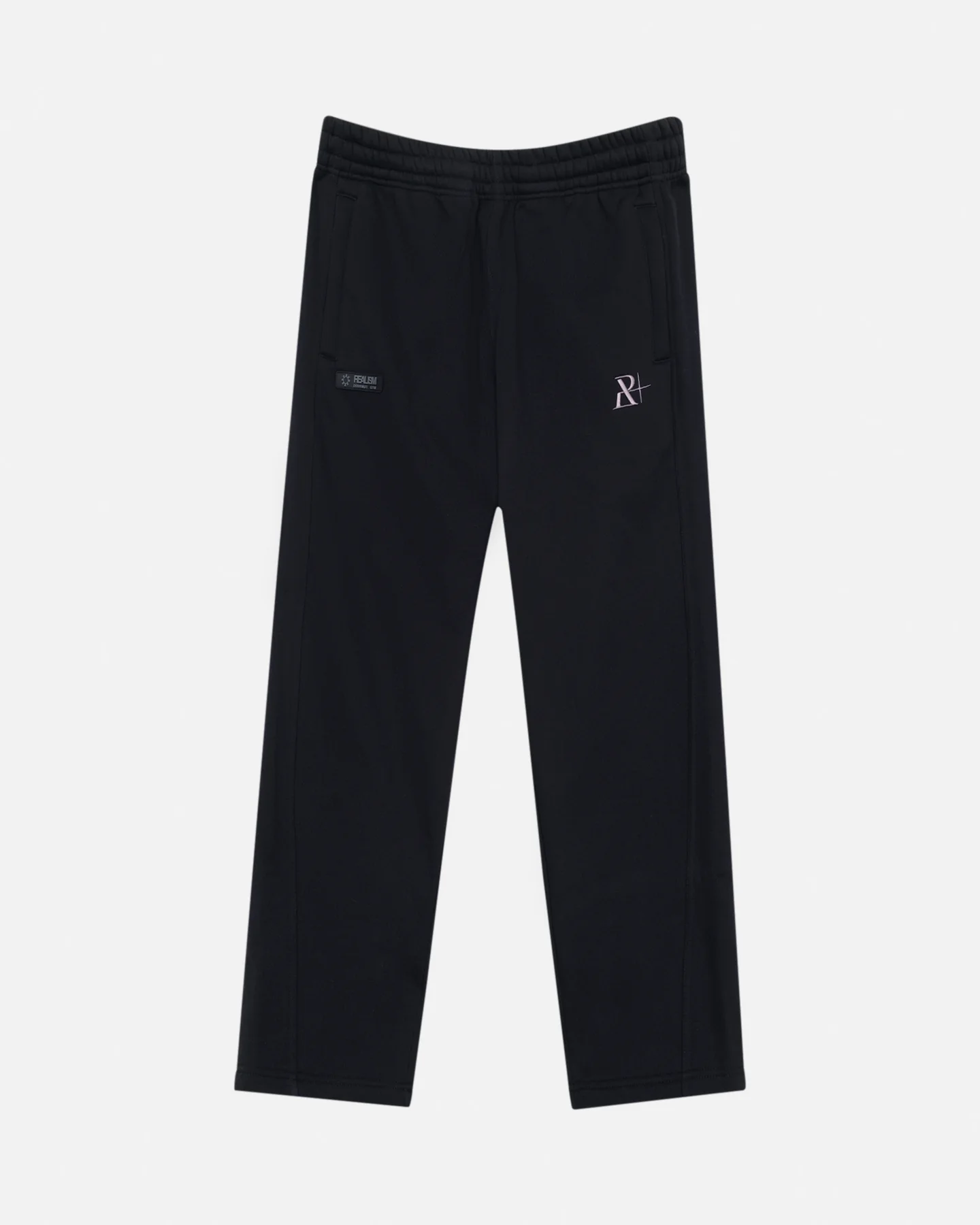 REALISM X DERRIMUT GYM OLD SCHOOL OPEN LEG SWEATPANTS BLACK REALISM X DERRIMUT GYM OLD SCHOOL OPEN LEG SWEATPANTS BLACK - Image 1