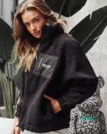 STRIDE SHERPA JACKET BLACK - Image 4
