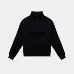 Realism Half-Zip Black Jumper