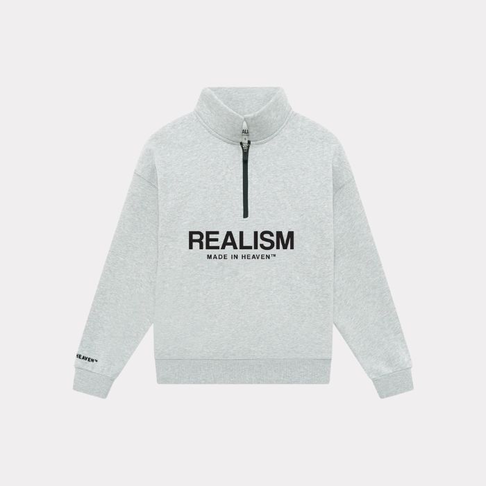 Realism Half Zip Cloud Grey Jumper Realism Half Zip Cloud Grey Jumper - Image 1