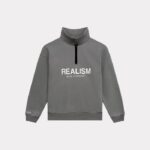 Realism Half Zip Cool Grey Jumper